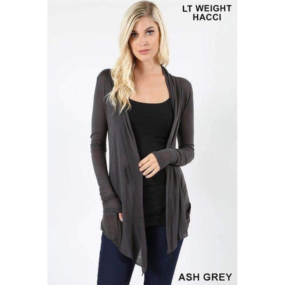 Light weight waterfall stretch cardigans